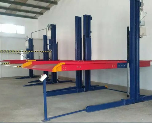 Dua Kolom Lift Parkir Hidraulik 2700kg Sistem Parkir Stack Hidraulik