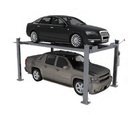 Otomatis Hydraulic Lift Mobil Parking Rumah 2500kg 4 Post Garage Lift PLC Control