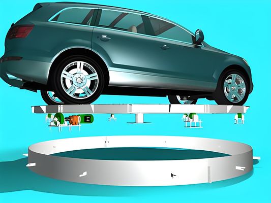 Car Elevator Turntable for and Stylish Vehicle Display in Exhibition Halls and Showrooms (Turntable elevator mobil untuk dan tampilan kendaraan yang bergaya di ruang pameran dan showroom)