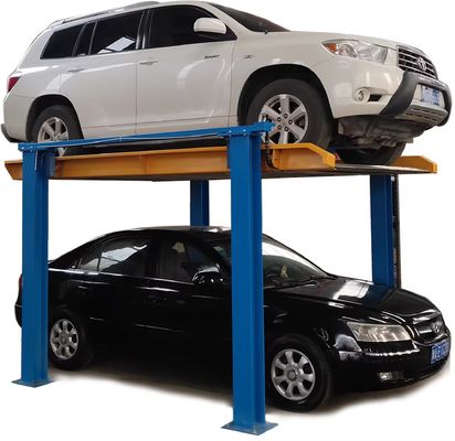 Otomatis Hydraulic Lift Mobil Parking Rumah 2500kg 4 Post Garage Lift PLC Control