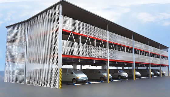 Pemasangan Modular Puzzle Parkir Mobil Penggunaan Ruang Tinggi Puzzle Sistem Parkir
