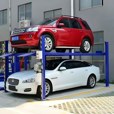 Beban 2500kg 4 Post Parking Car Lift PLC Sistem Parkir Hidraulik